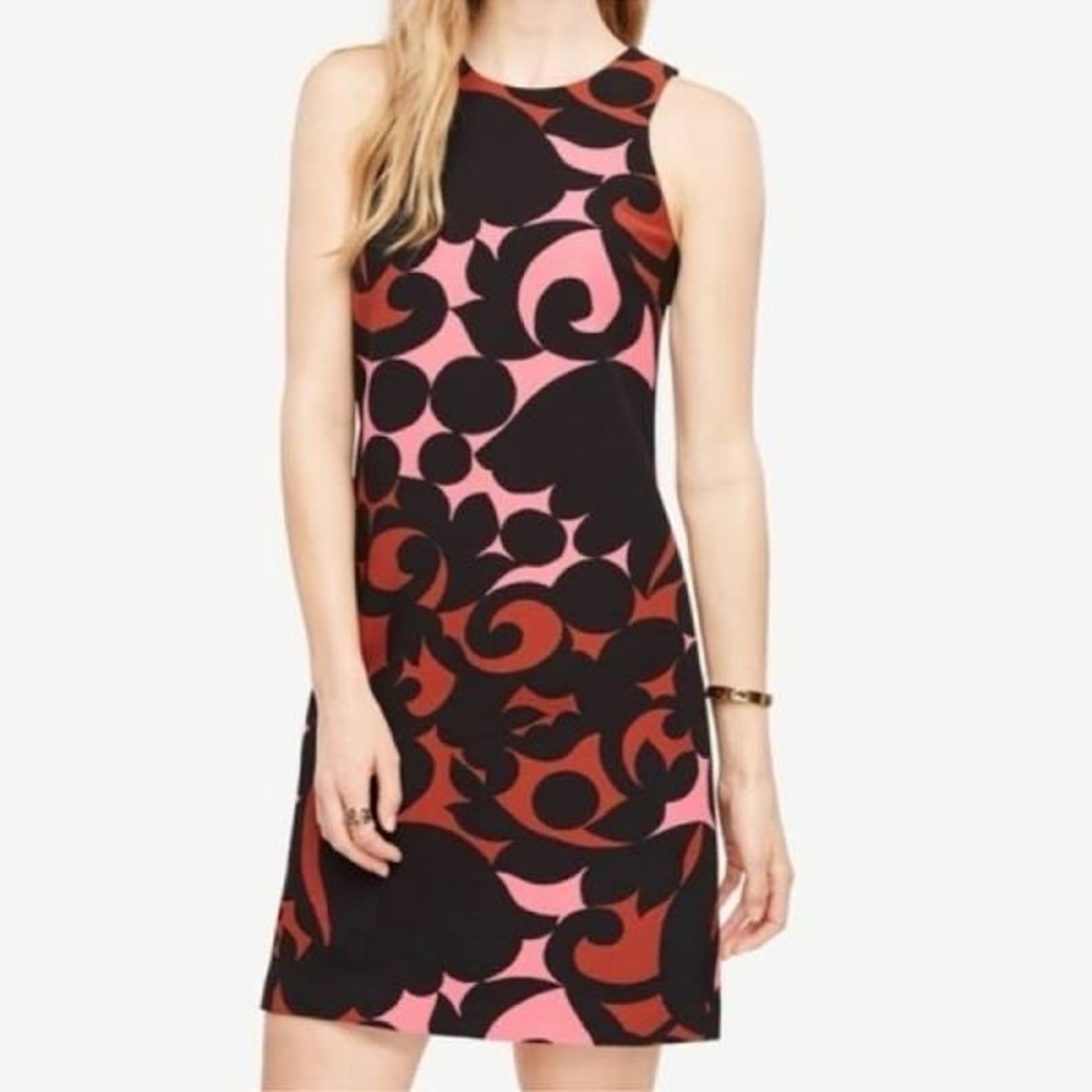 Ann Taylor | Retro Mod Print Shift Dress Sz 4 EUC